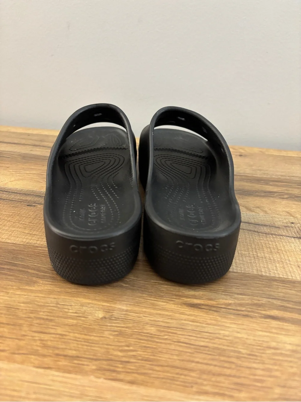 Crocs Classic Platform Slide Sandals Black Women's